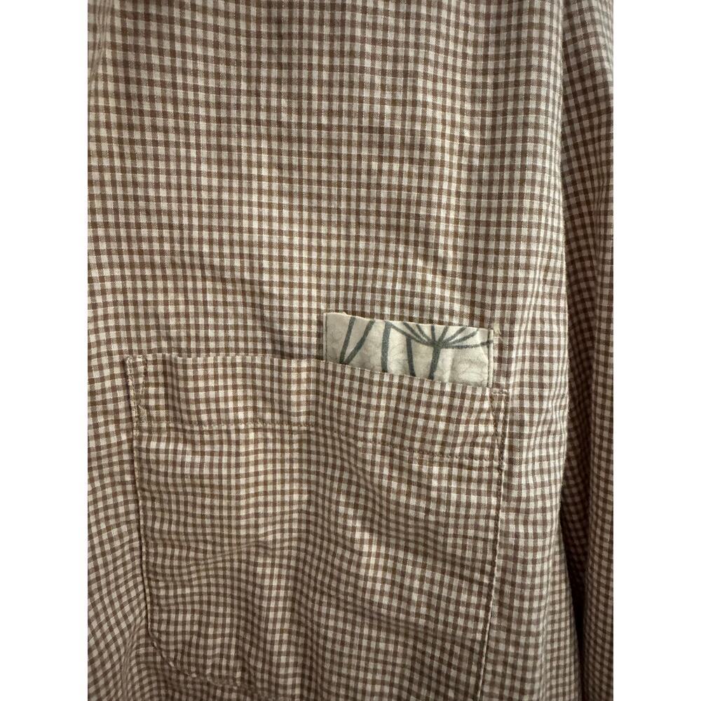 English Laundry Mens 100% Cotton Button Down Shirt Embroidered Crest Brown L - Picture 2 of 10
